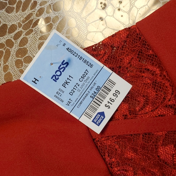 NWT Crystal Doll Sexy Red Dress. - Picture 8 of 10